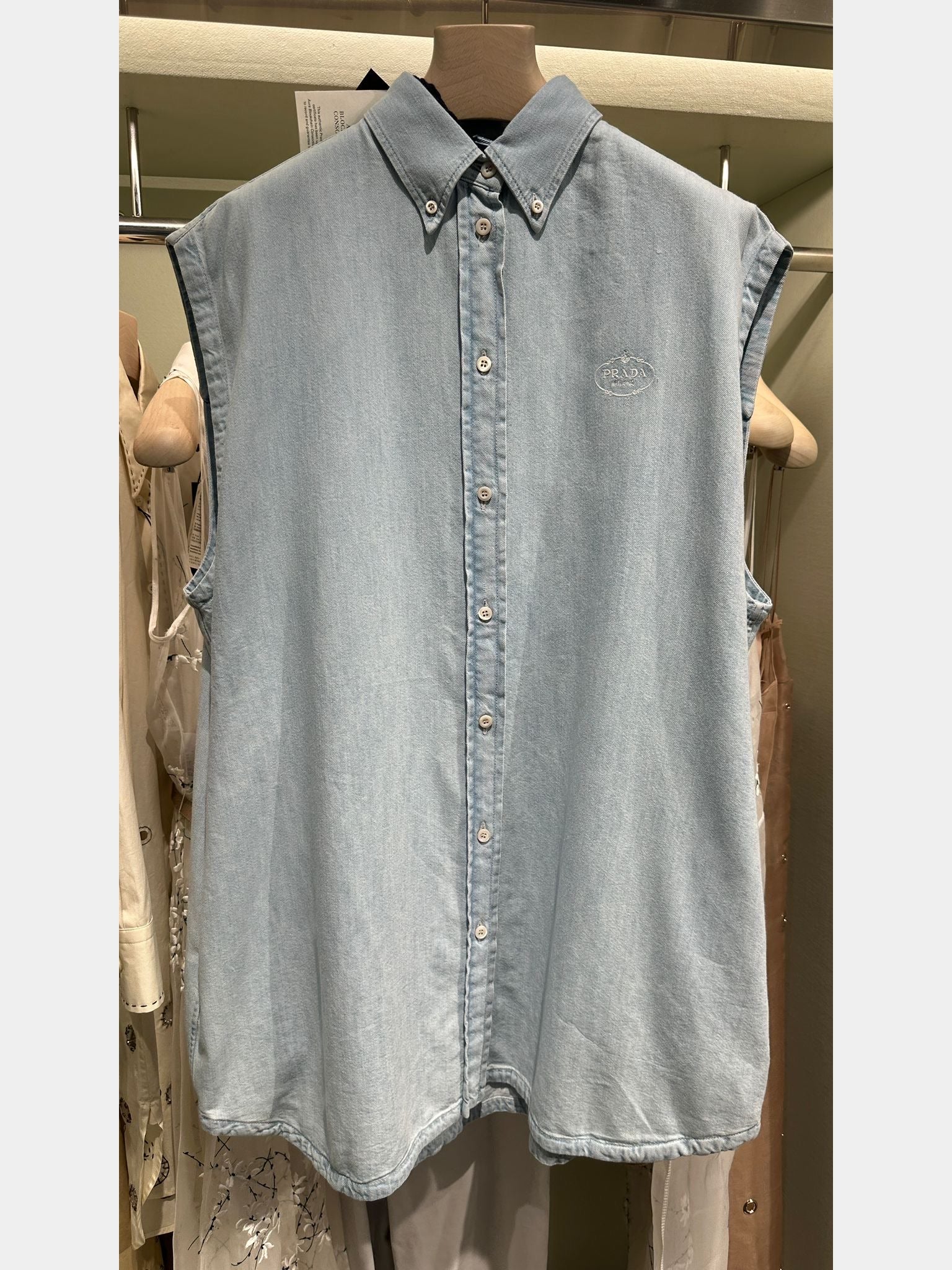 Prada Denim sleeveless shirtPrada