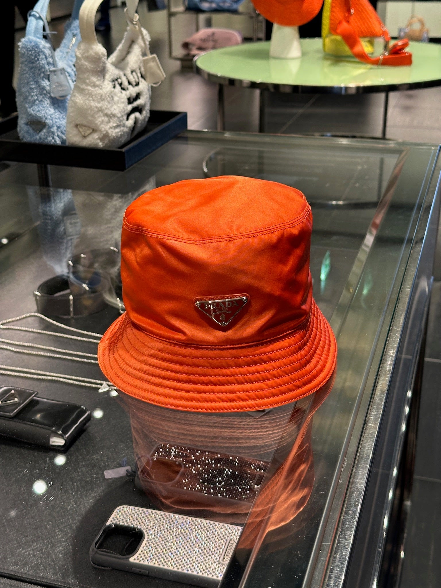 Prada Orange Bucket HatPrada