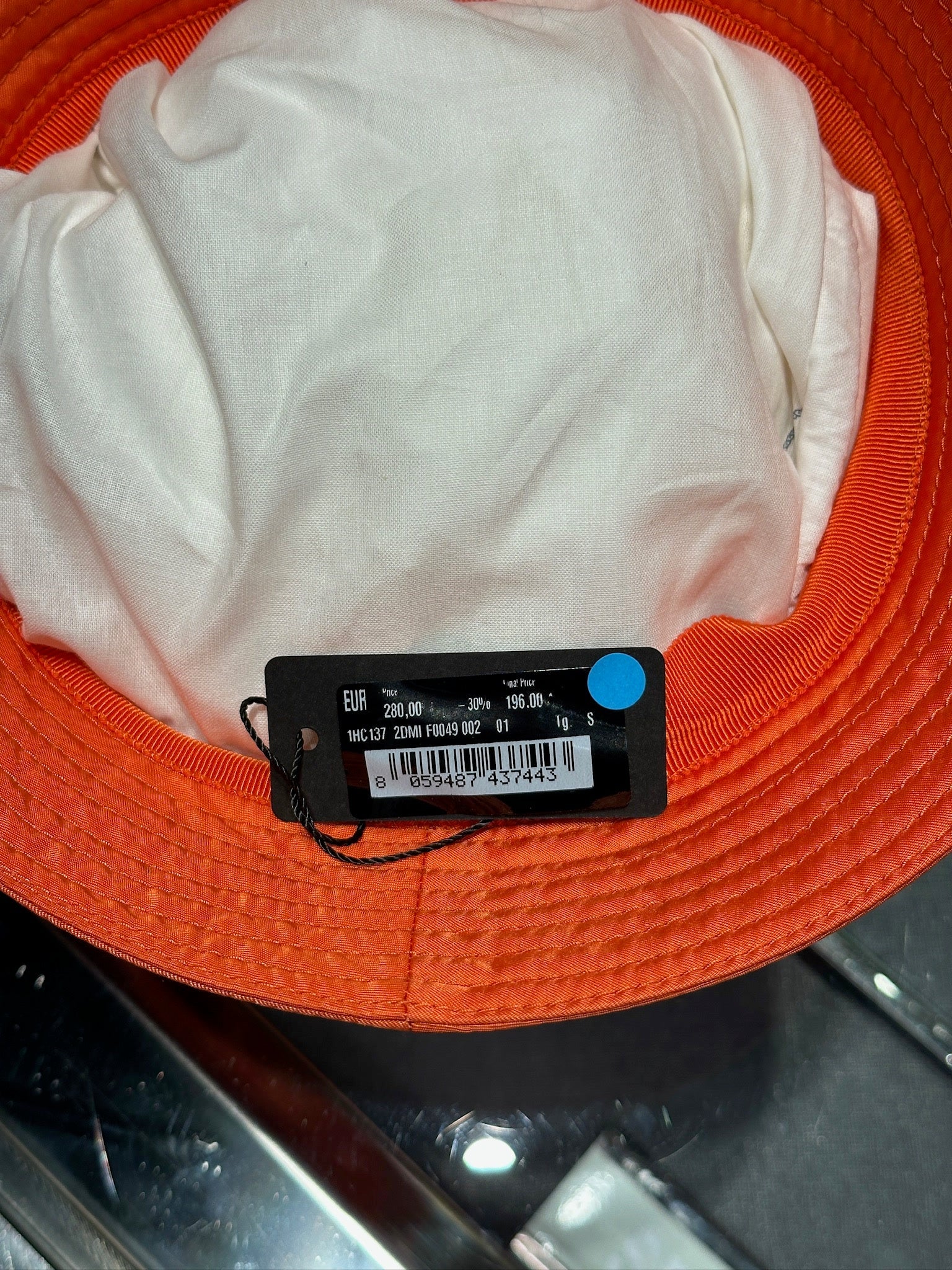 Prada Orange Bucket HatPrada