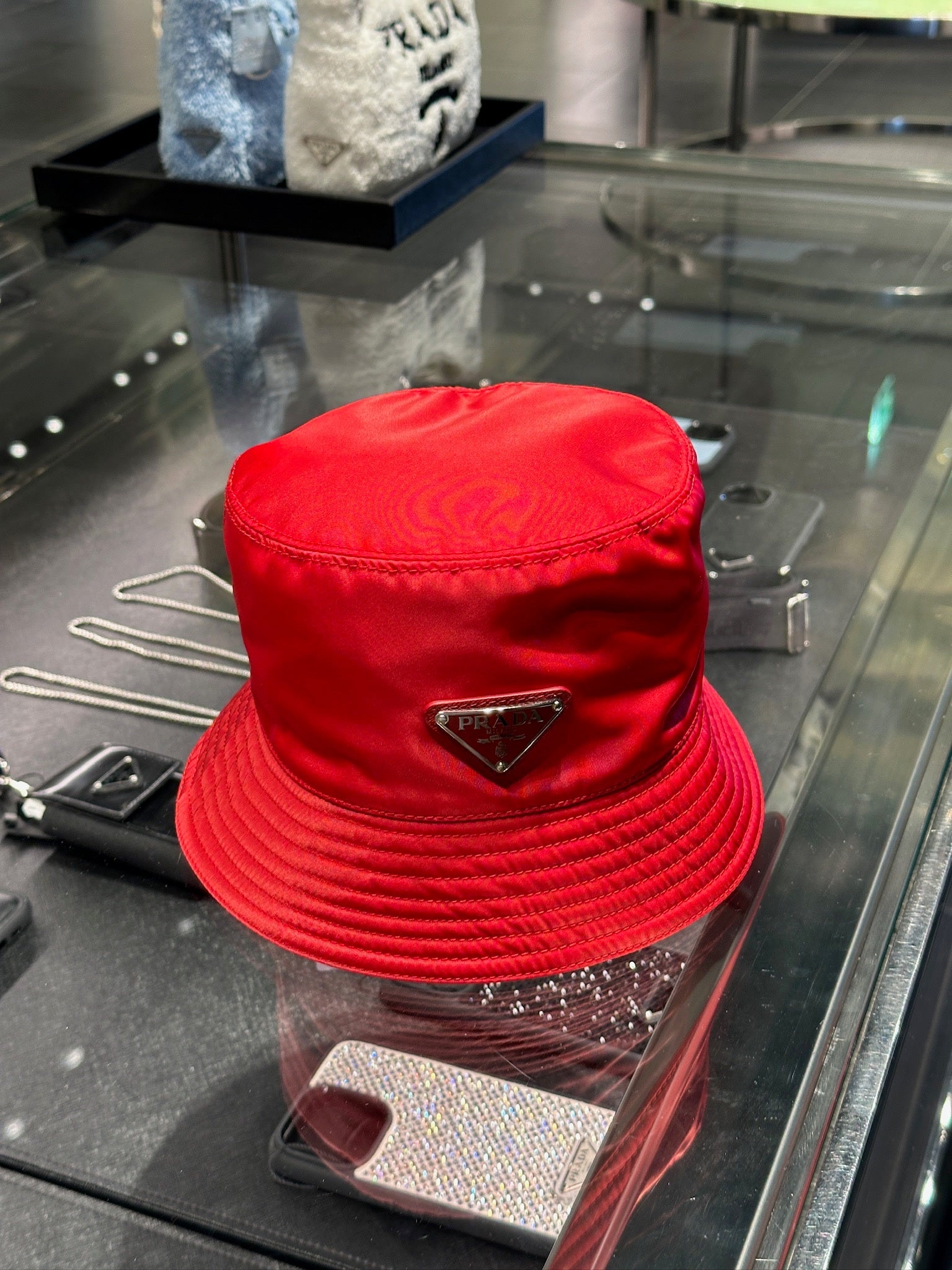 Prada Red Bucket HatPrada