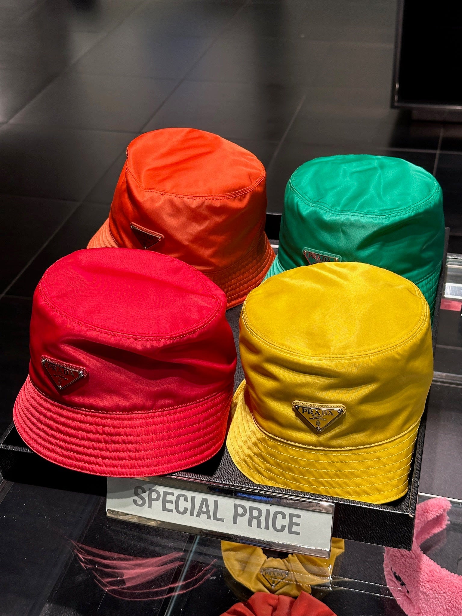 Prada Red Bucket HatPrada