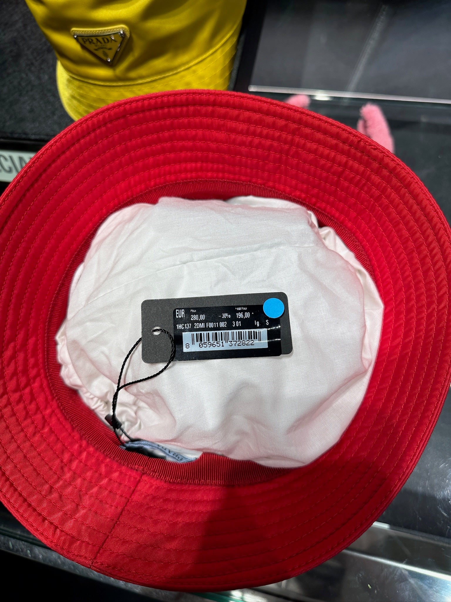 Prada Red Bucket HatPrada