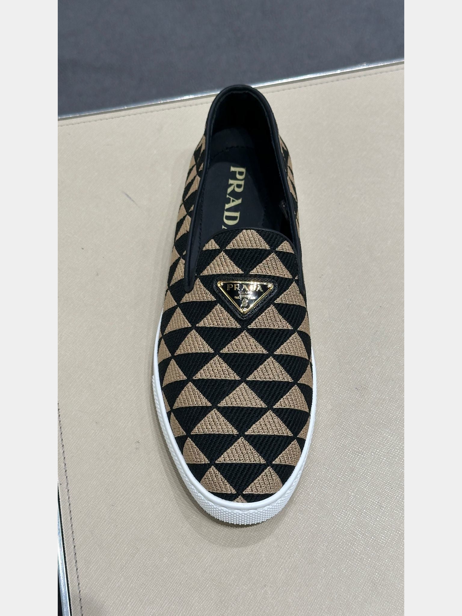 Prada Slip - On Sneakers black and brownPrada