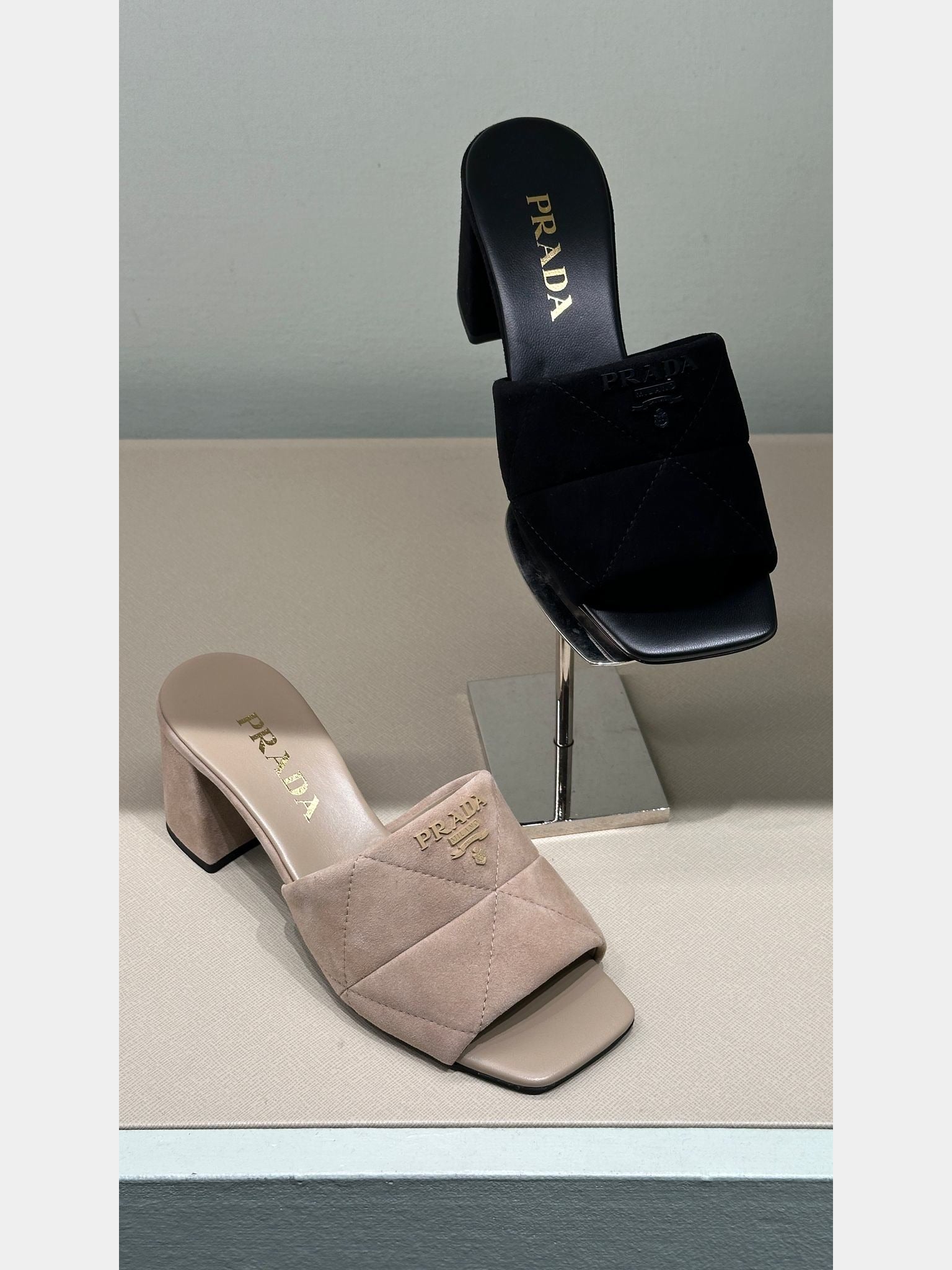 Prada suede mules beigePrada