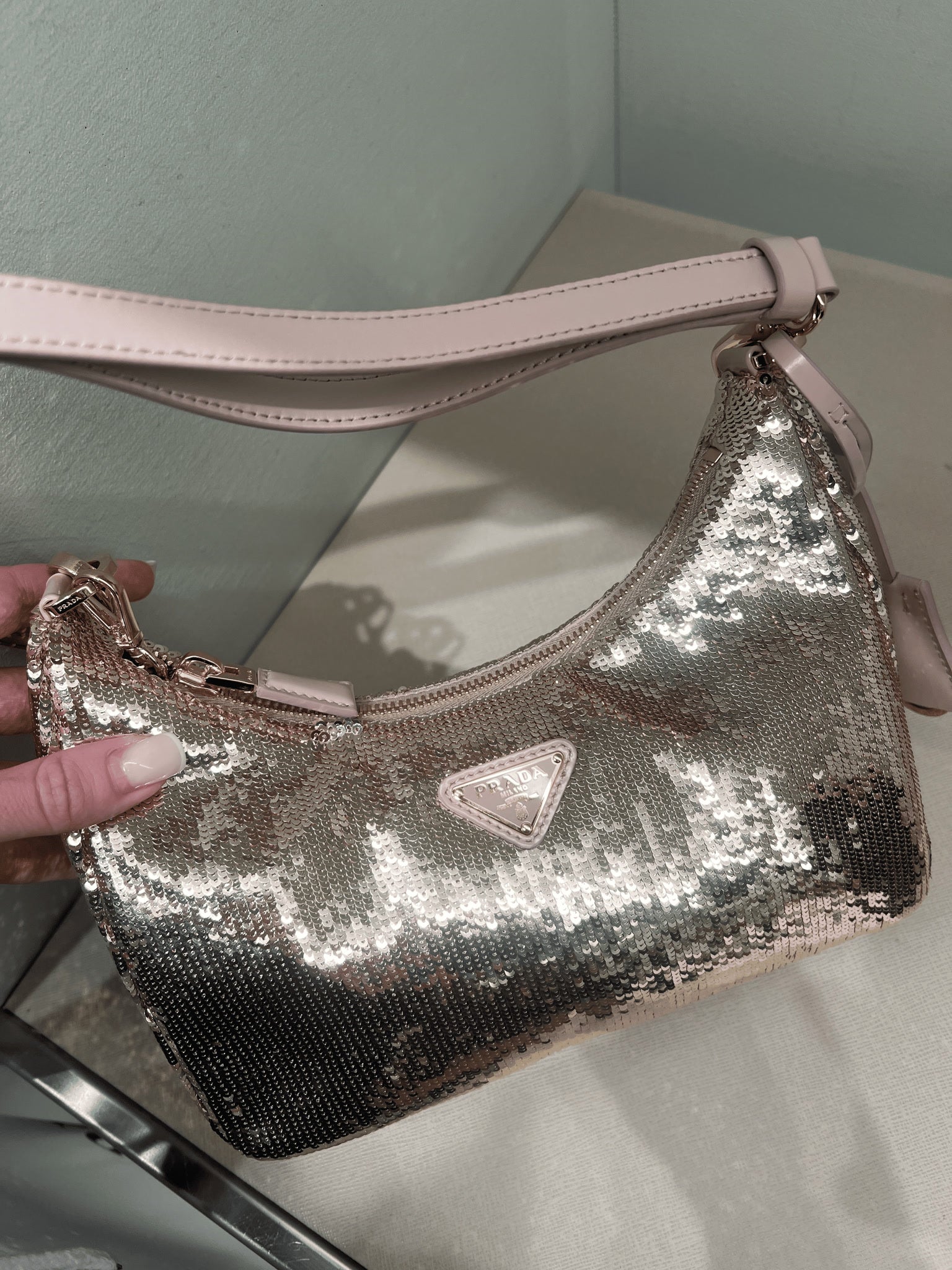 Prada torebka damska Sequins 1BC214Prada