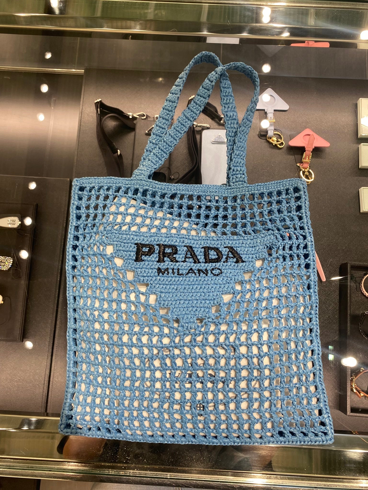 Prada Torebka na ramię niebieskaPrada