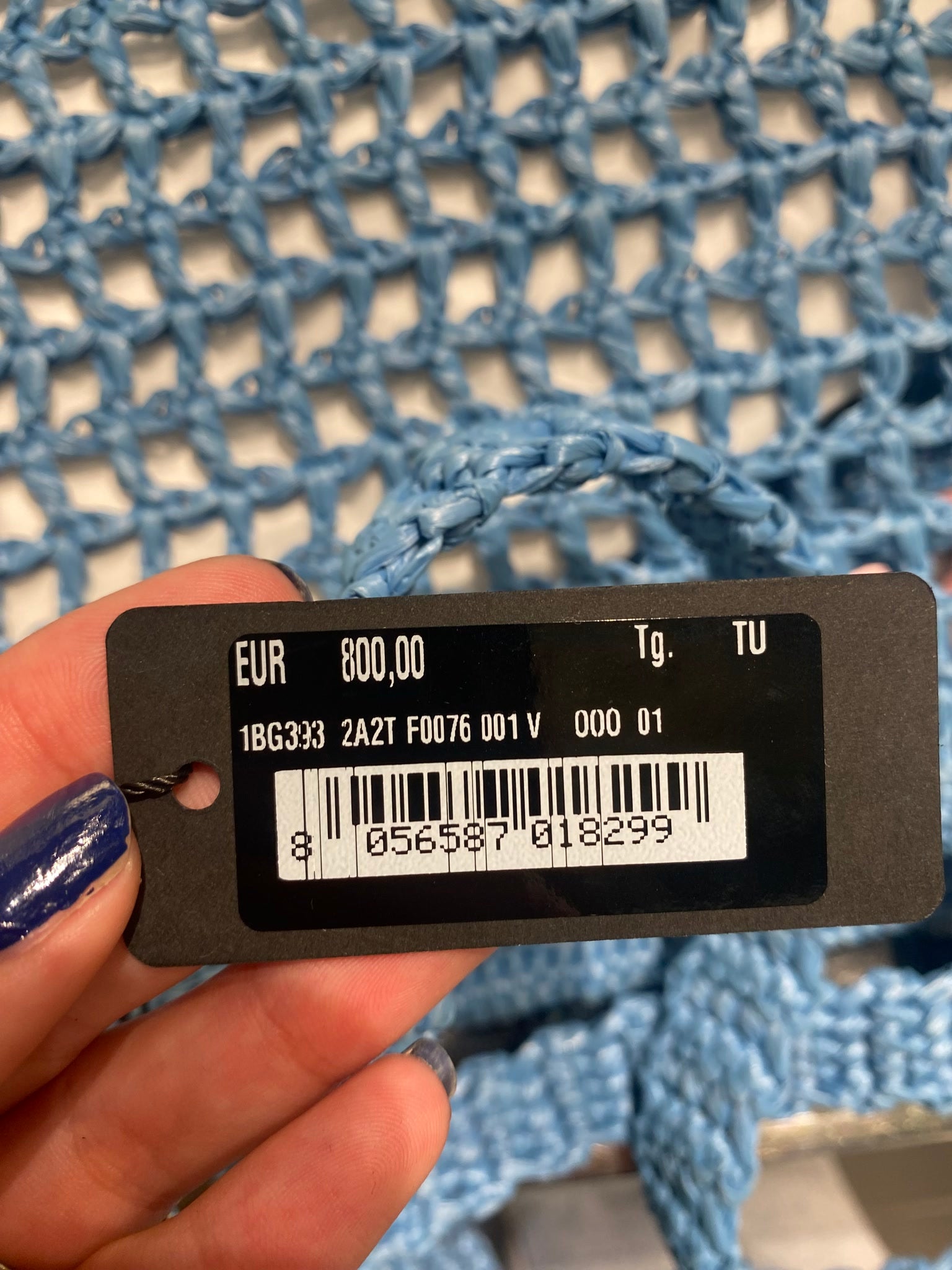Prada Torebka na ramię niebieskaPrada