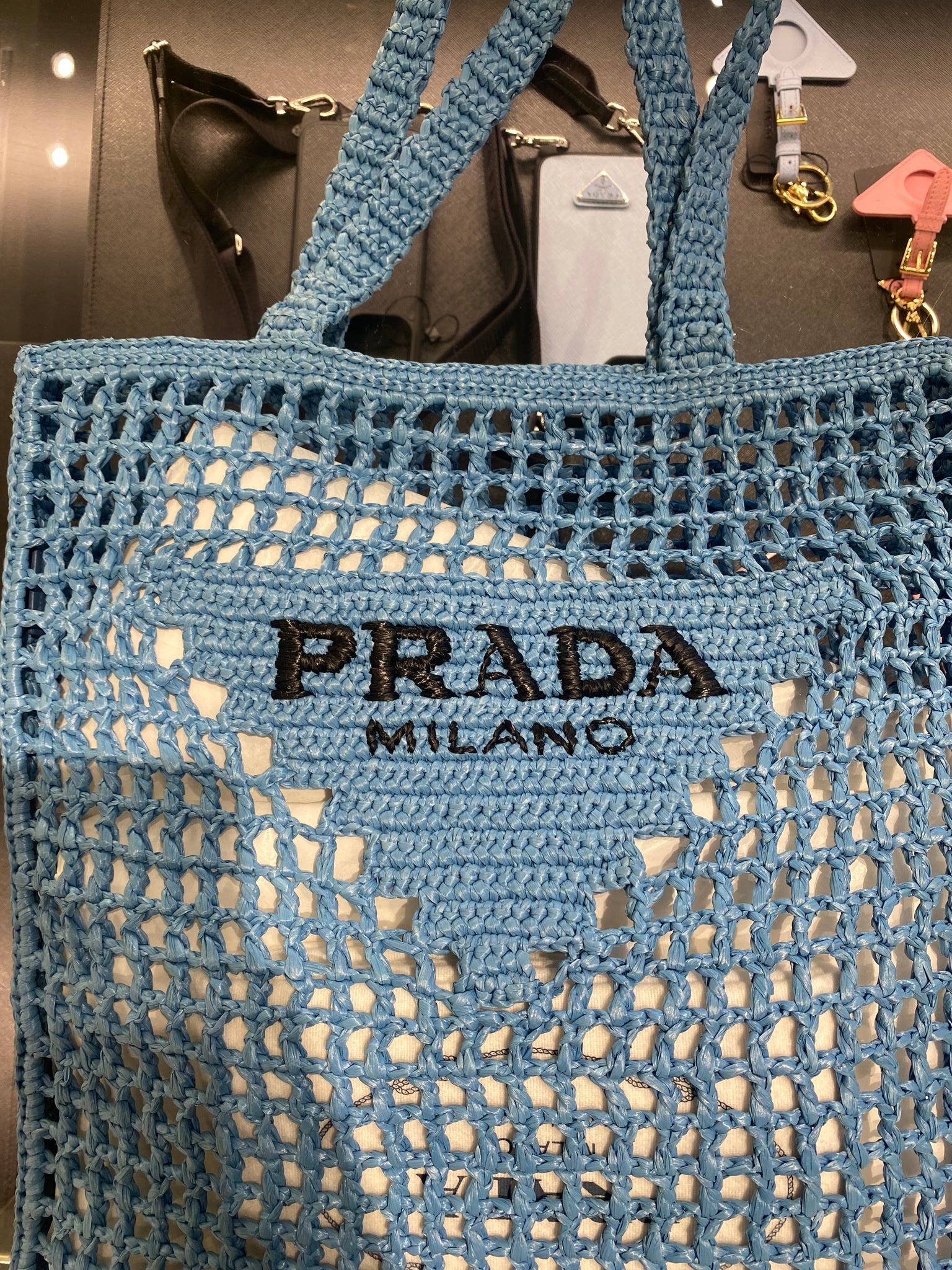 Prada Torebka na ramię niebieskaPrada