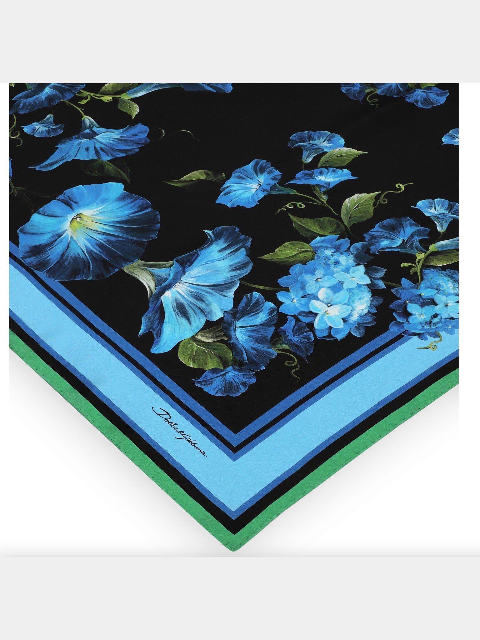 Prada Twill Scarf with Vintage Rose PrintDolce & Gabbana