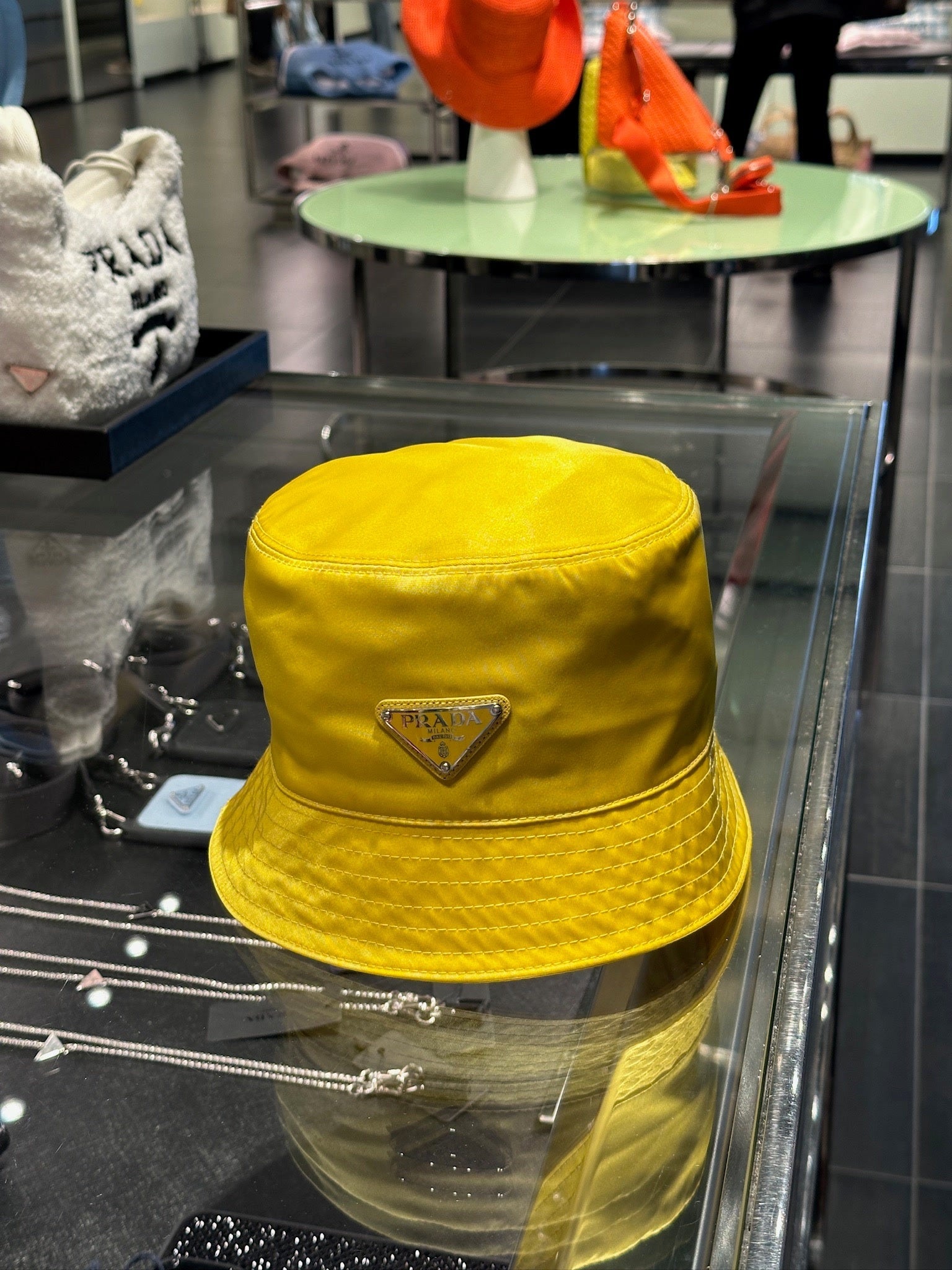 Prada Yellow Bucket HatPrada