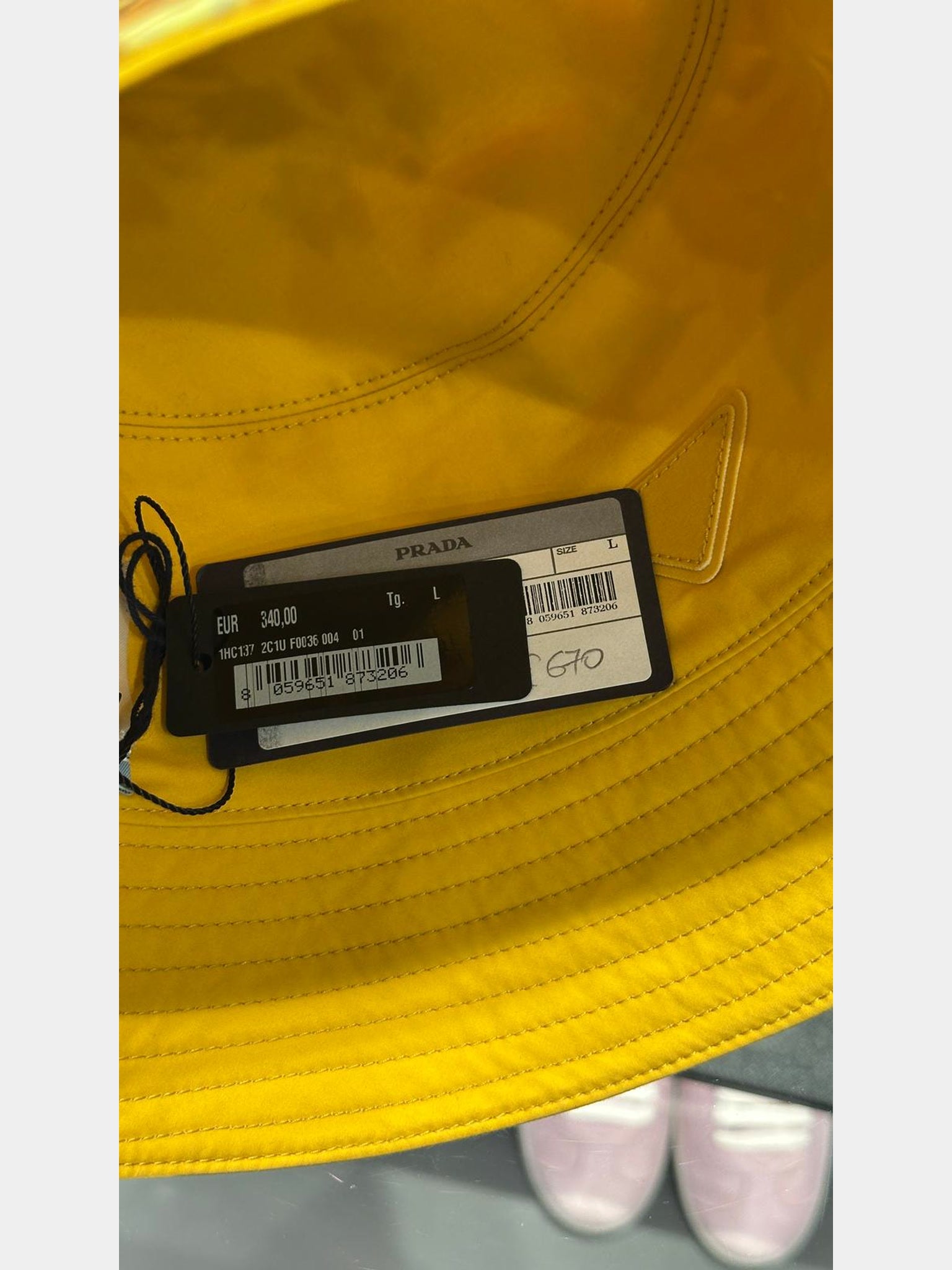 Prada yellow hatPrada