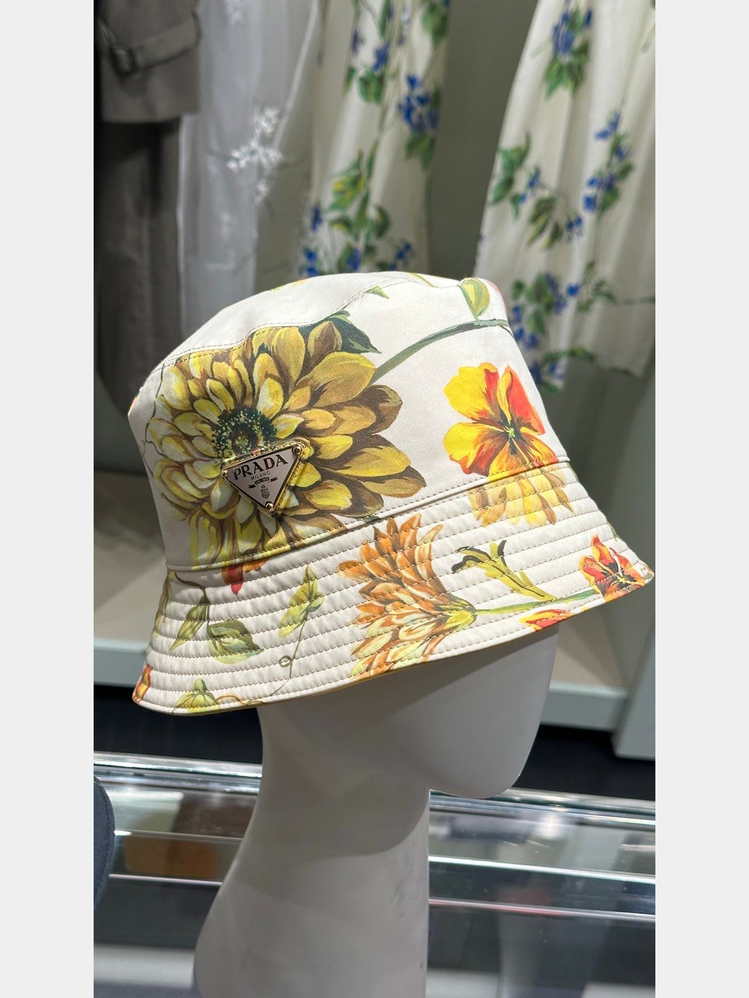 Prada yellow hatPrada