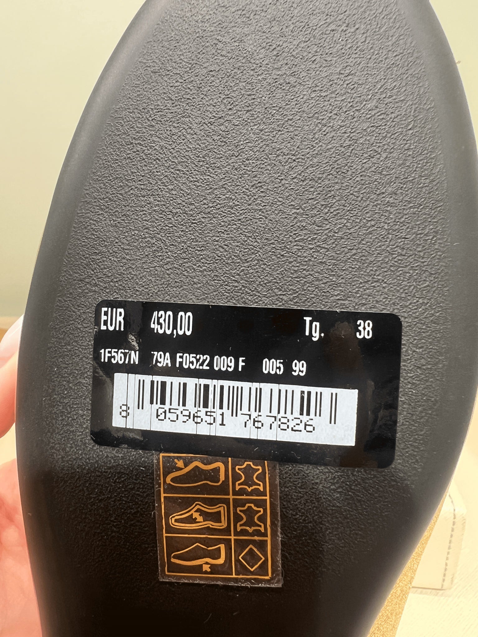 Prada złote buty damskie 1F567NPrada