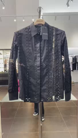 Roberto Cavalli damska koszula czarna QKT701-CH030