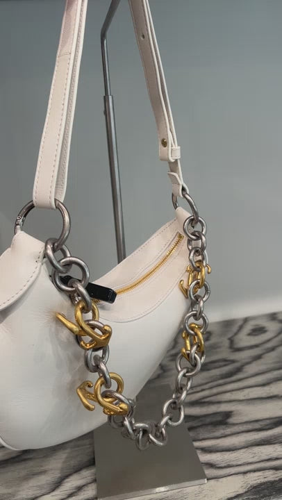 Off-White Damska torba Hobo biała