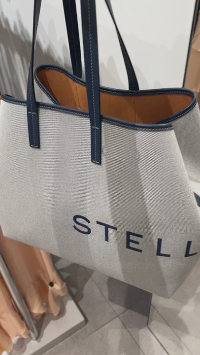 Stella McCartney Damska torba na zakupy Salt and Pepper Canvas
