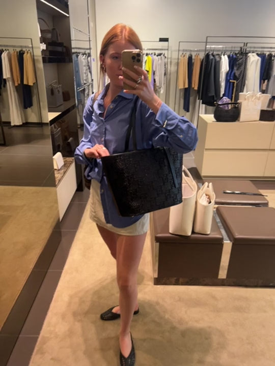 Elisabetta Franchi Damska torebka skórzana czarna