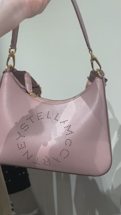 Stella McCartney Damska torebka Hobo Logo beżowa