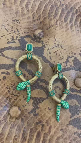 Roberto Cavalli złote kolczyki TKG006-AM081