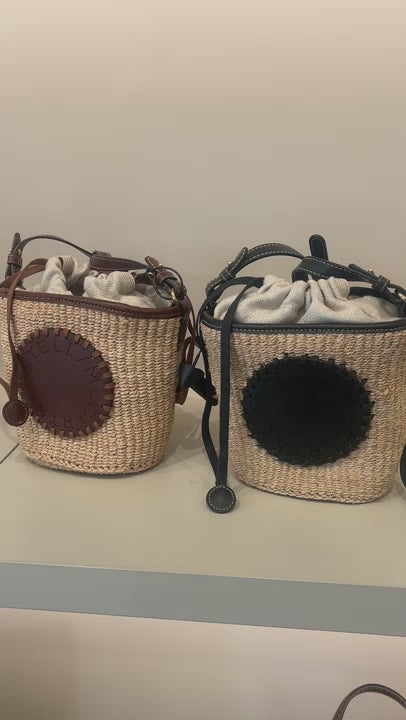 Stella McCartney Damska torebka crossbody Eco Abaca Basket