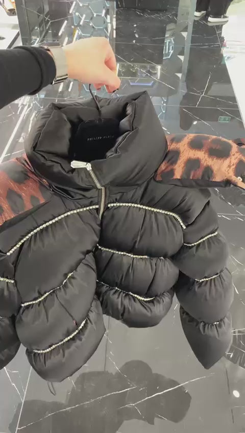 DOWN PUFFER JACKET FLAME WITH BLACK