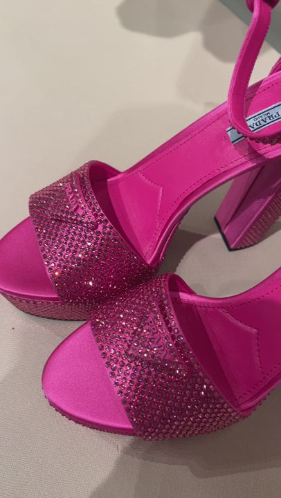 Prada Damskie sandały różowe
