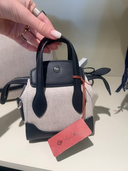 Loro Piana Damska Torebka Beżowa Happy Day Nano Natural CA B1BX FAM9904