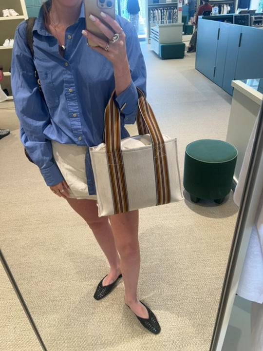 Loro Piana Damska Torba The Suitcase Stripe EW S BGR7