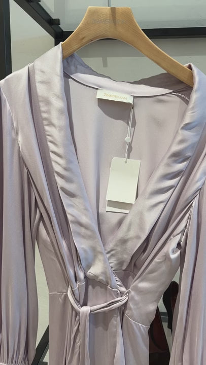 ZIMMERMANN Sukienka Damska Silk Wrap Midi Dress Light Lavender