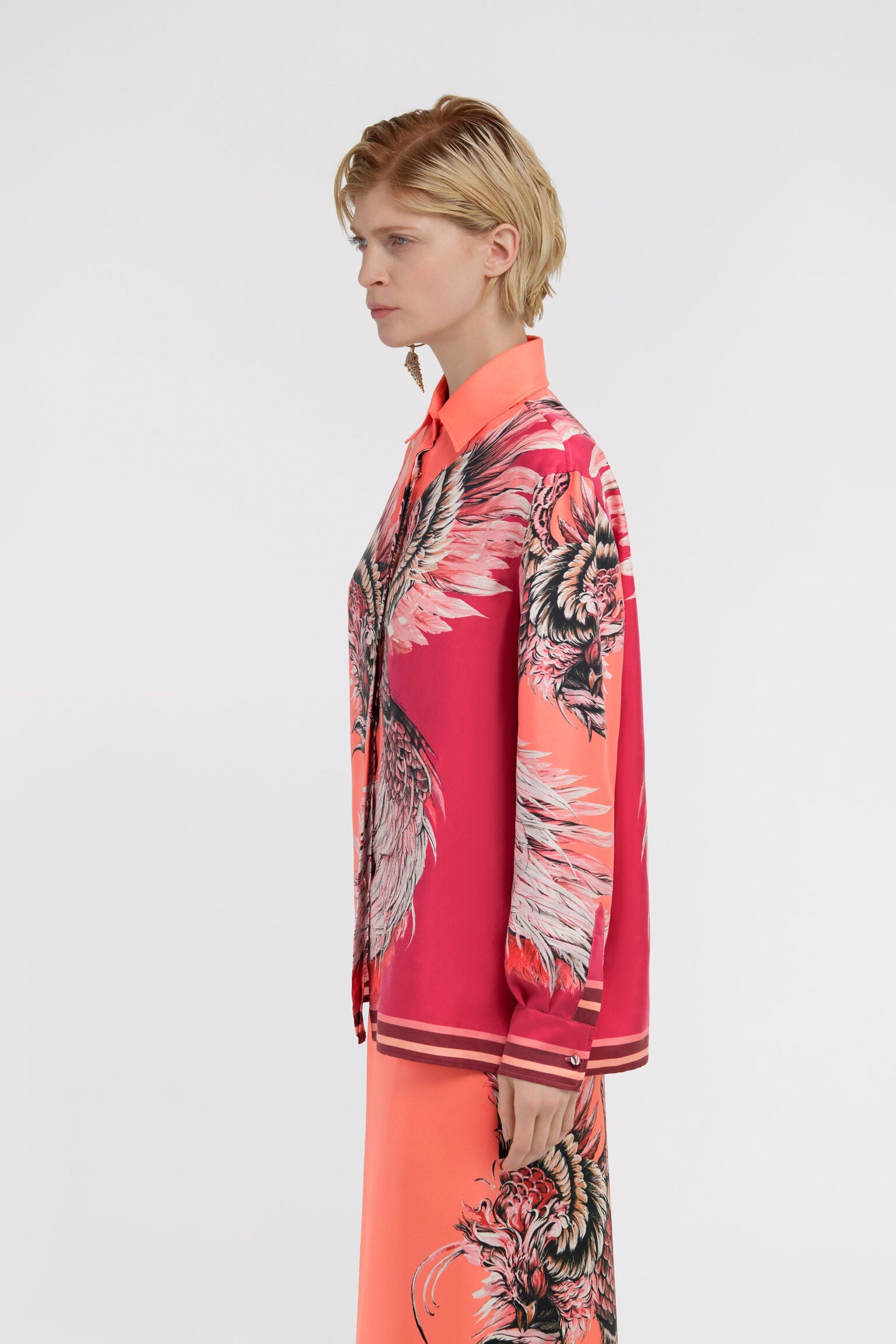 Roberto Cavalli Bird Patchwork print shirtRoberto Cavalli