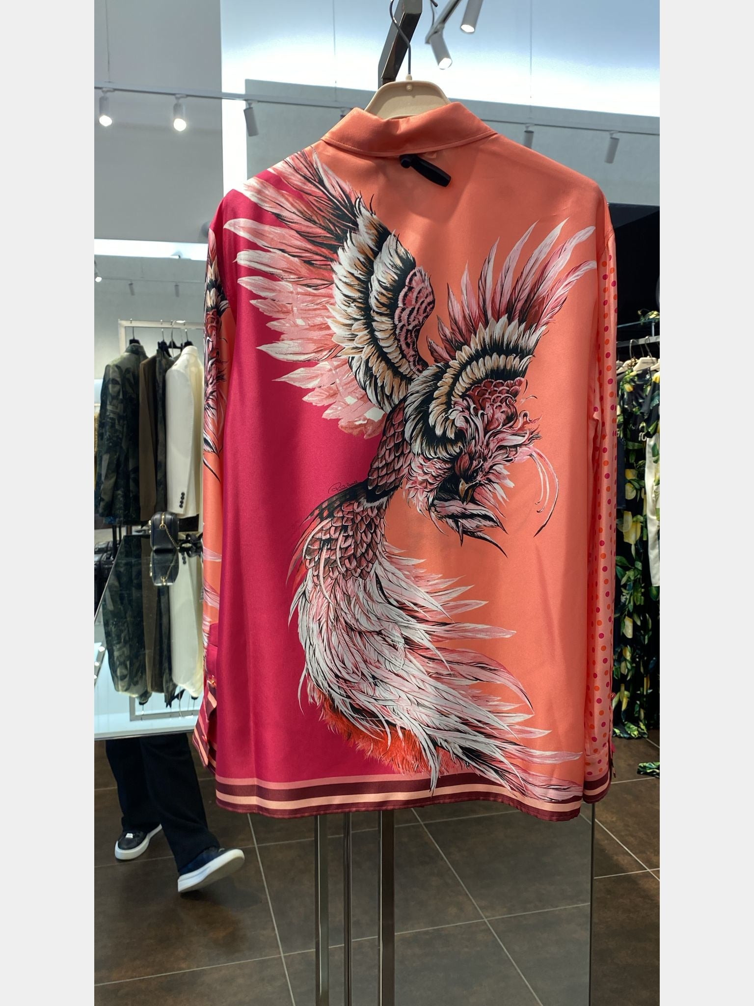 Roberto Cavalli Bird Patchwork print shirtRoberto Cavalli