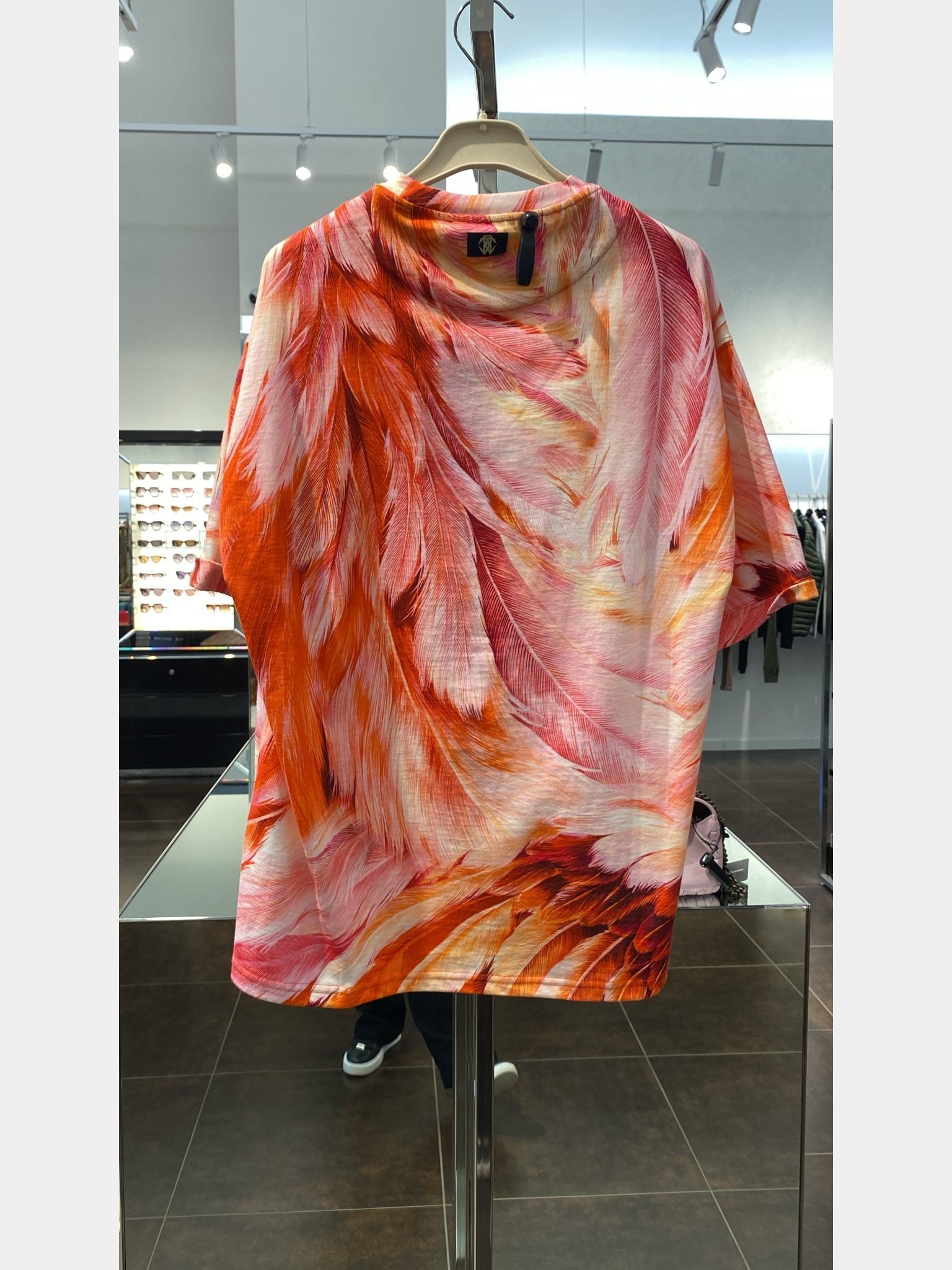 Roberto Cavalli Cool Fit Tee Plumage Print UNISEXRoberto Cavalli