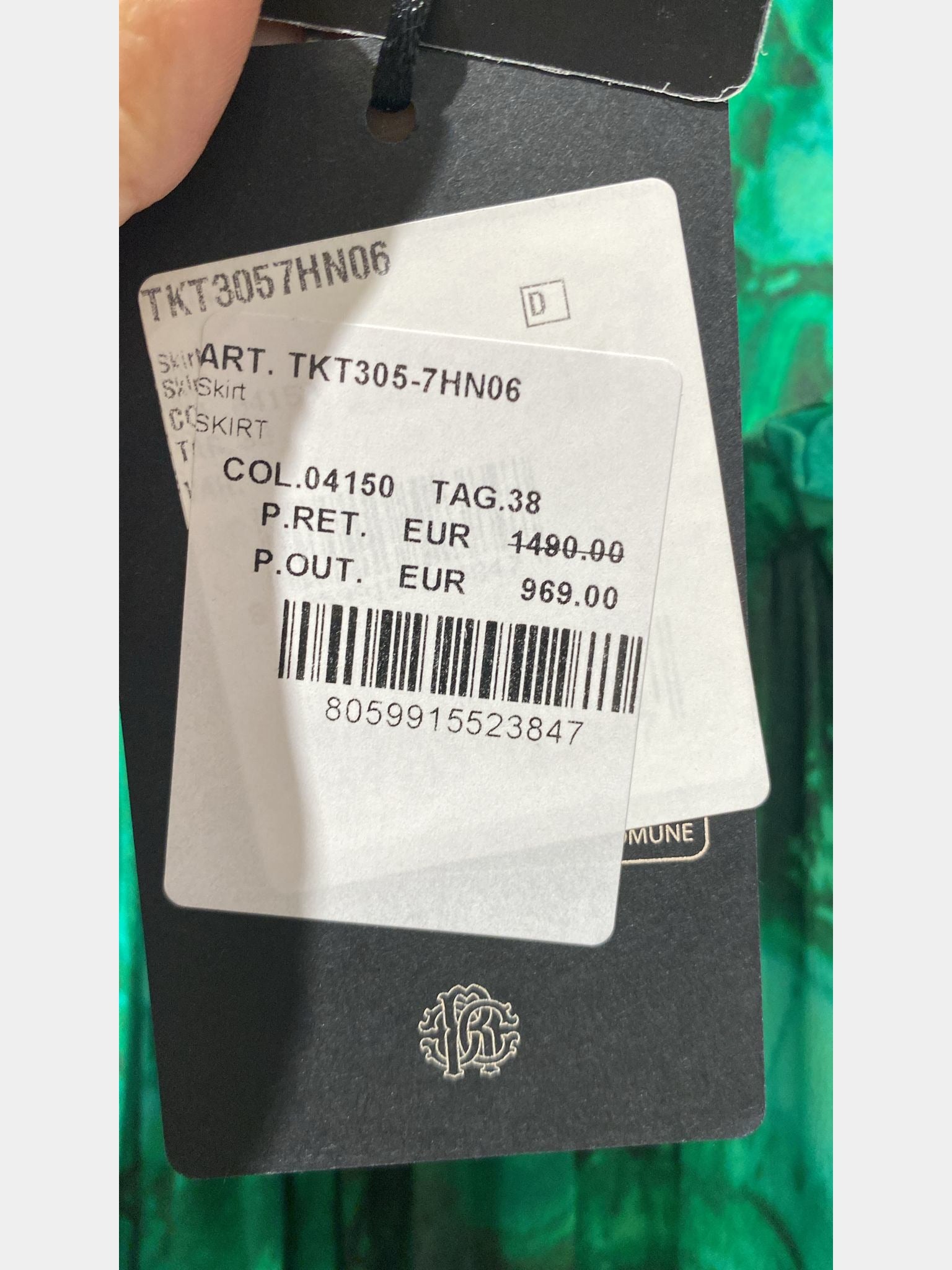 Roberto Cavalli Damska Spódnica ZielonaRoberto Cavalli