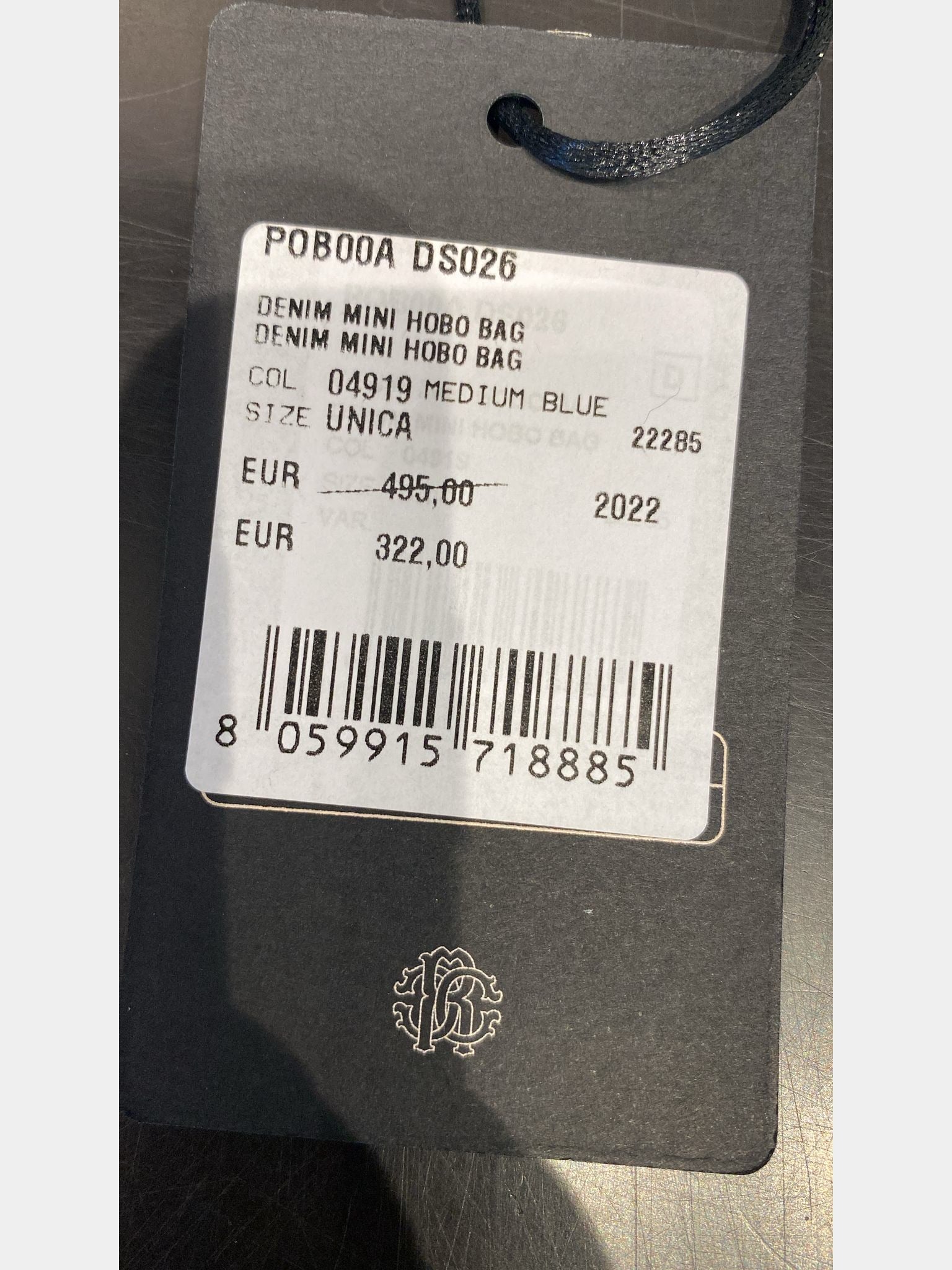 Roberto Cavalli Denim Mini Hobo BagRoberto Cavalli