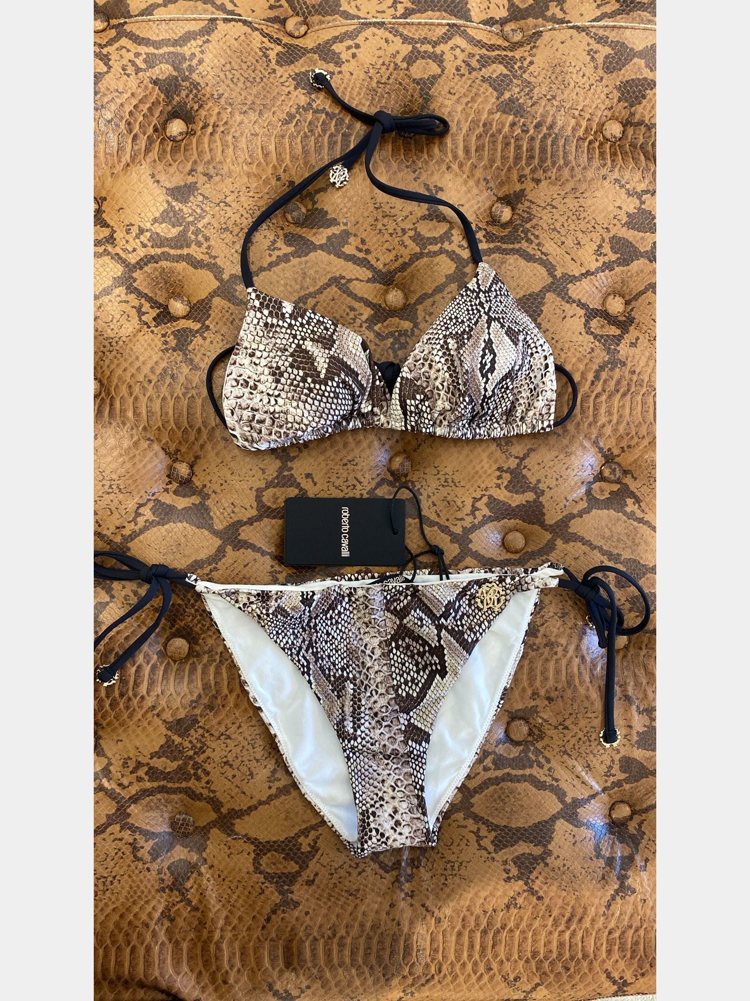 Roberto Cavalli Dwuczęściowe Bikini Trójkątne QOW00C - HVI18Roberto Cavalli