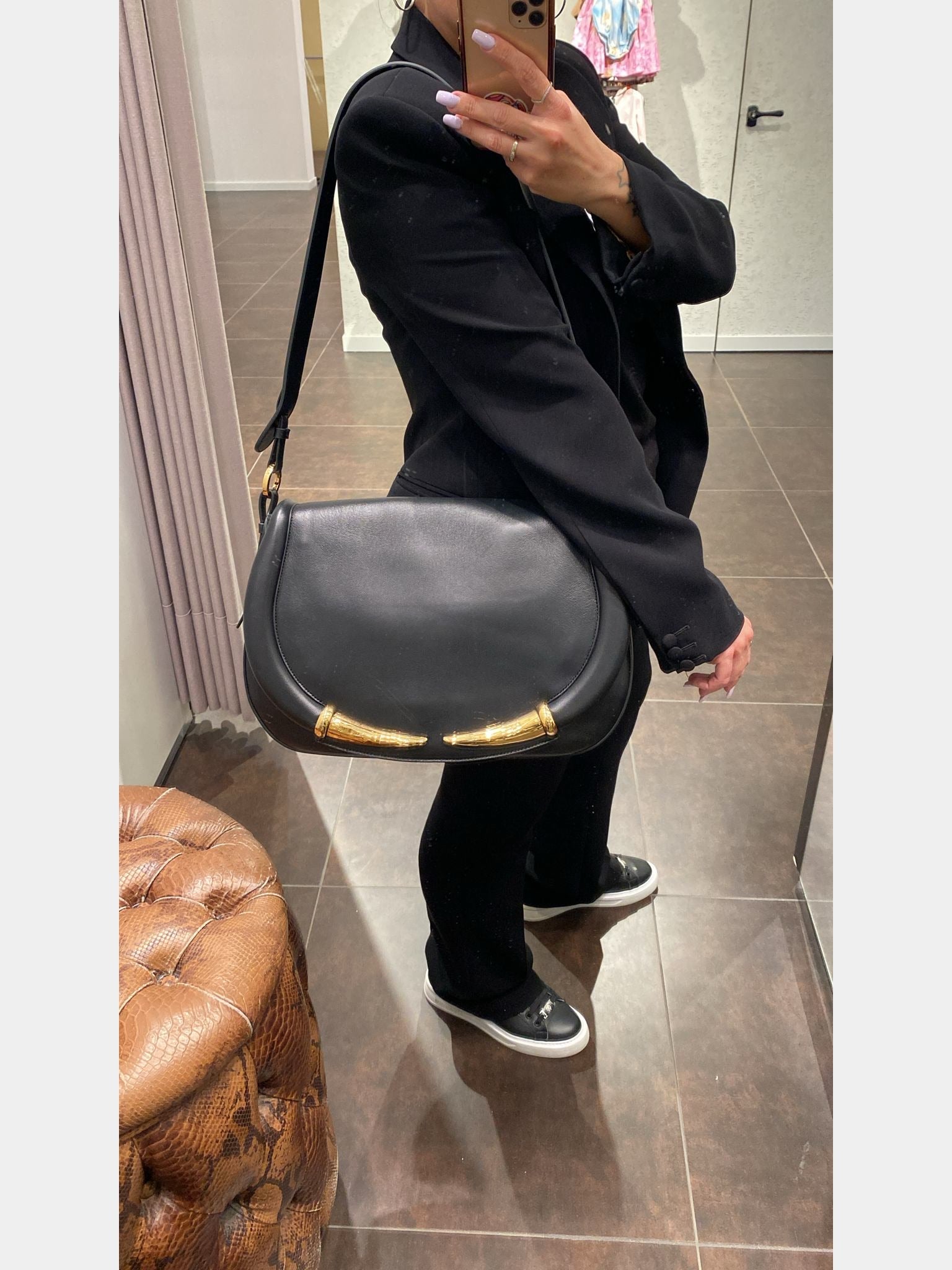 Roberto Cavalli Fang Shoulder BagRoberto Cavalli