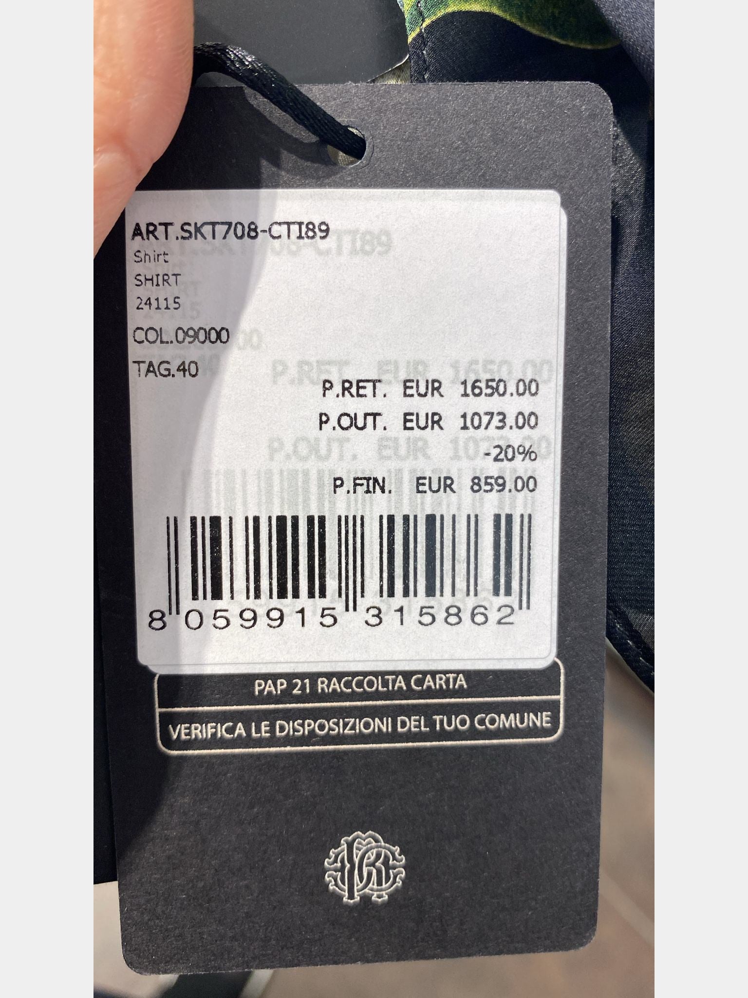 Roberto Cavalli koszula damska 09000 SKT708 - CT189Roberto Cavalli