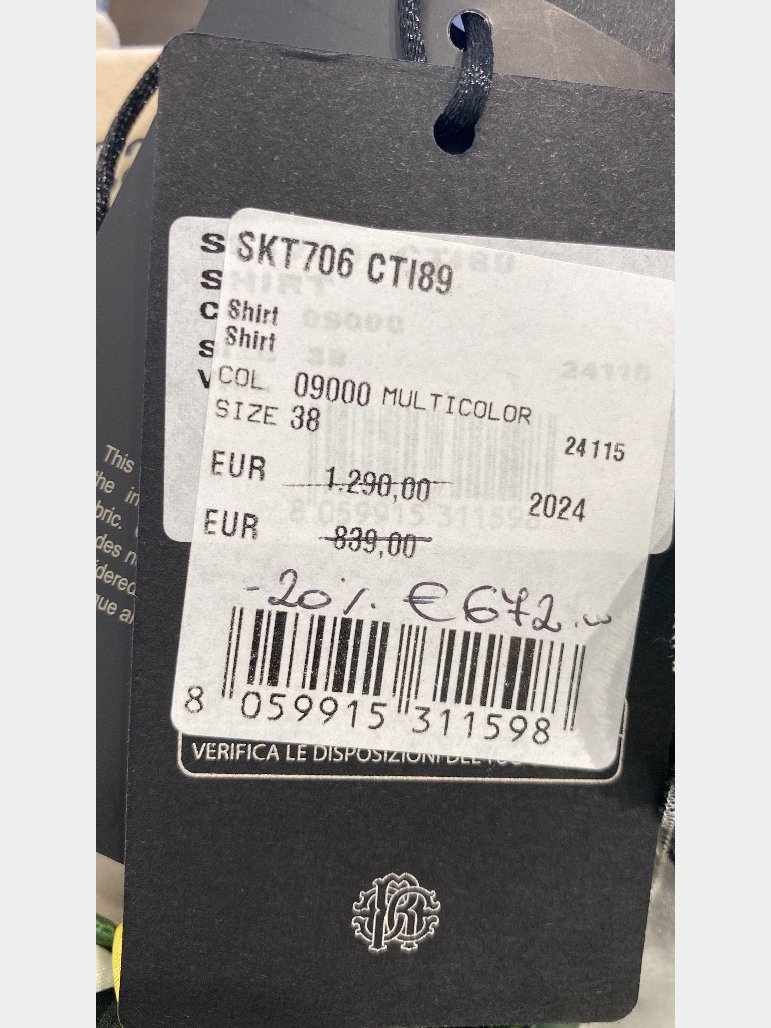Roberto Cavalli koszula damska multicolor SKT706 CTI89Roberto Cavalli