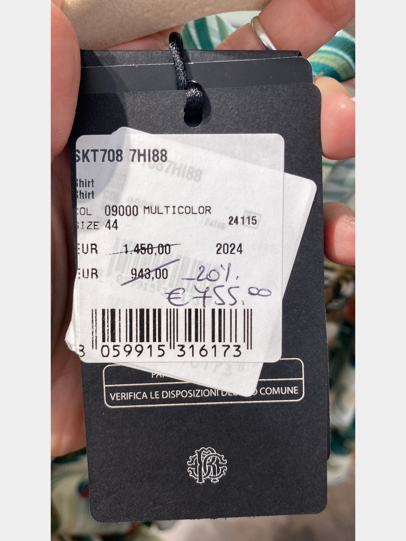 Roberto Cavalli koszula damska Multicolor SKT708 7HI88Roberto Cavalli