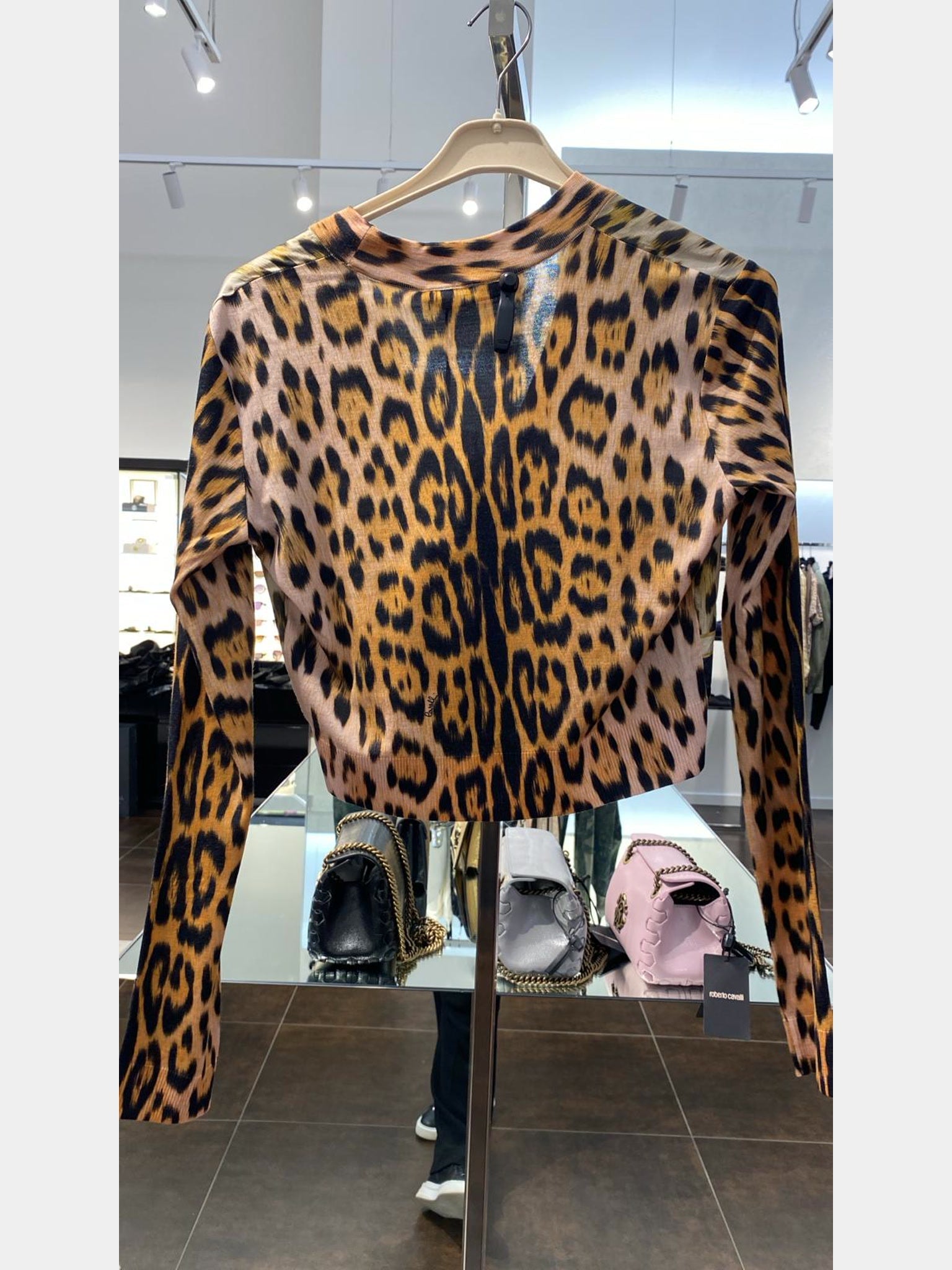 Roberto Cavalli Leopard - print cropped cardiganRoberto Cavalli