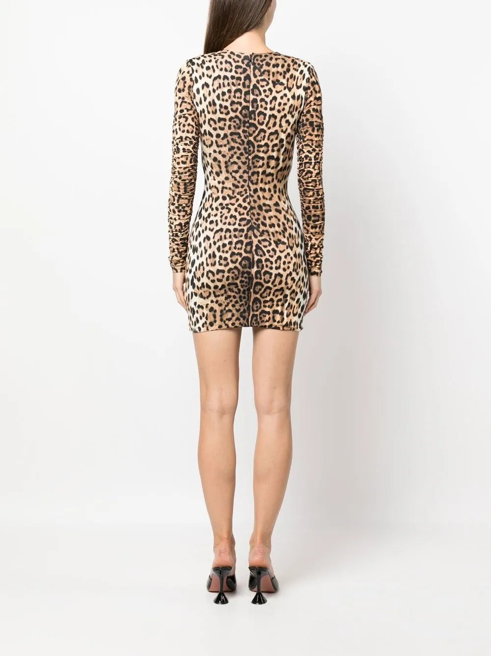 Roberto Cavalli leopard print V - neck minidressRoberto Cavalli