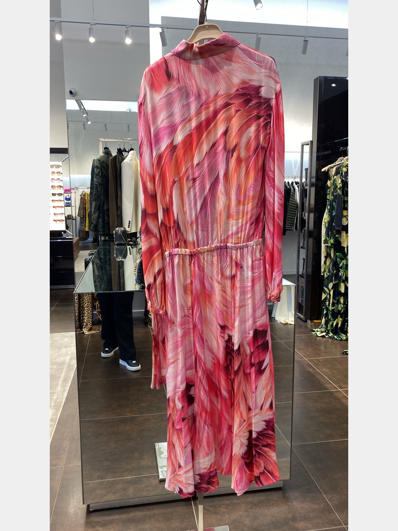 Roberto Cavalli Long dress Plumage printRoberto Cavalli