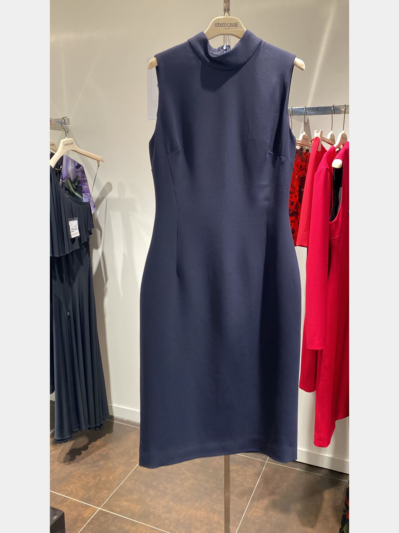 Roberto Cavalli Mock - Neck Sleeveless DressRoberto Cavalli