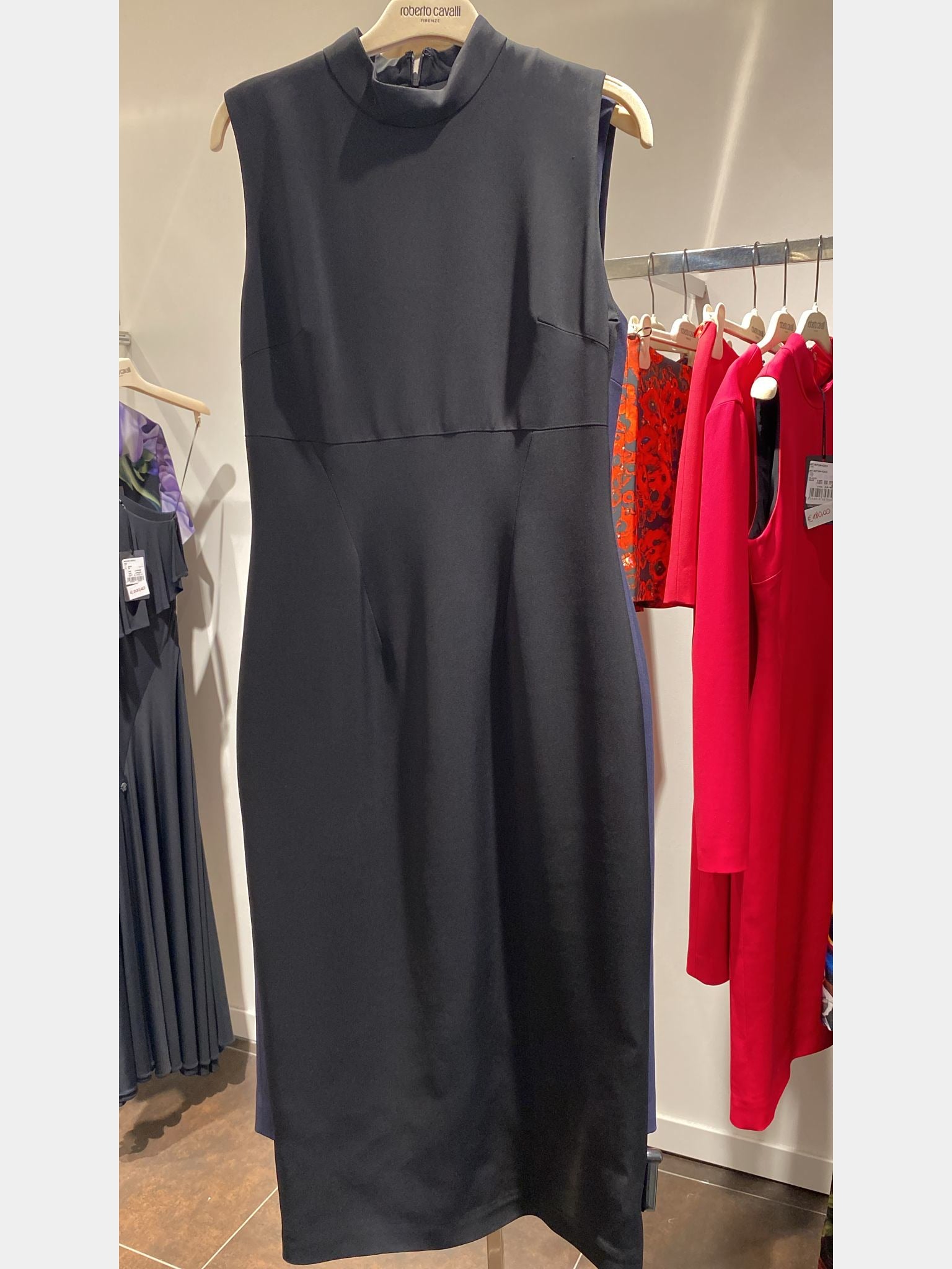 Roberto Cavalli Mock - Neck Sleeveless DressRoberto Cavalli