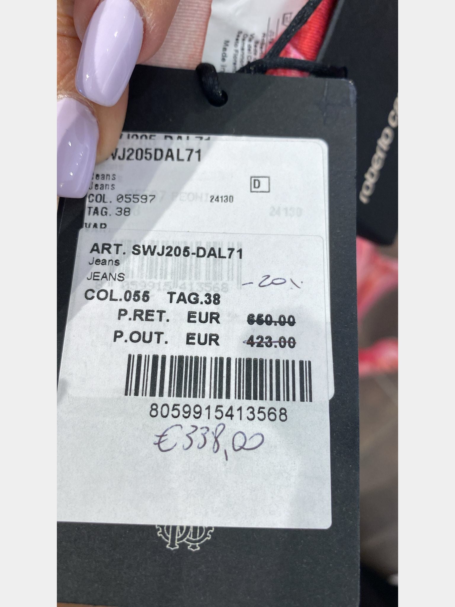 Roberto Cavalli plumage - print flared jeansRoberto Cavalli