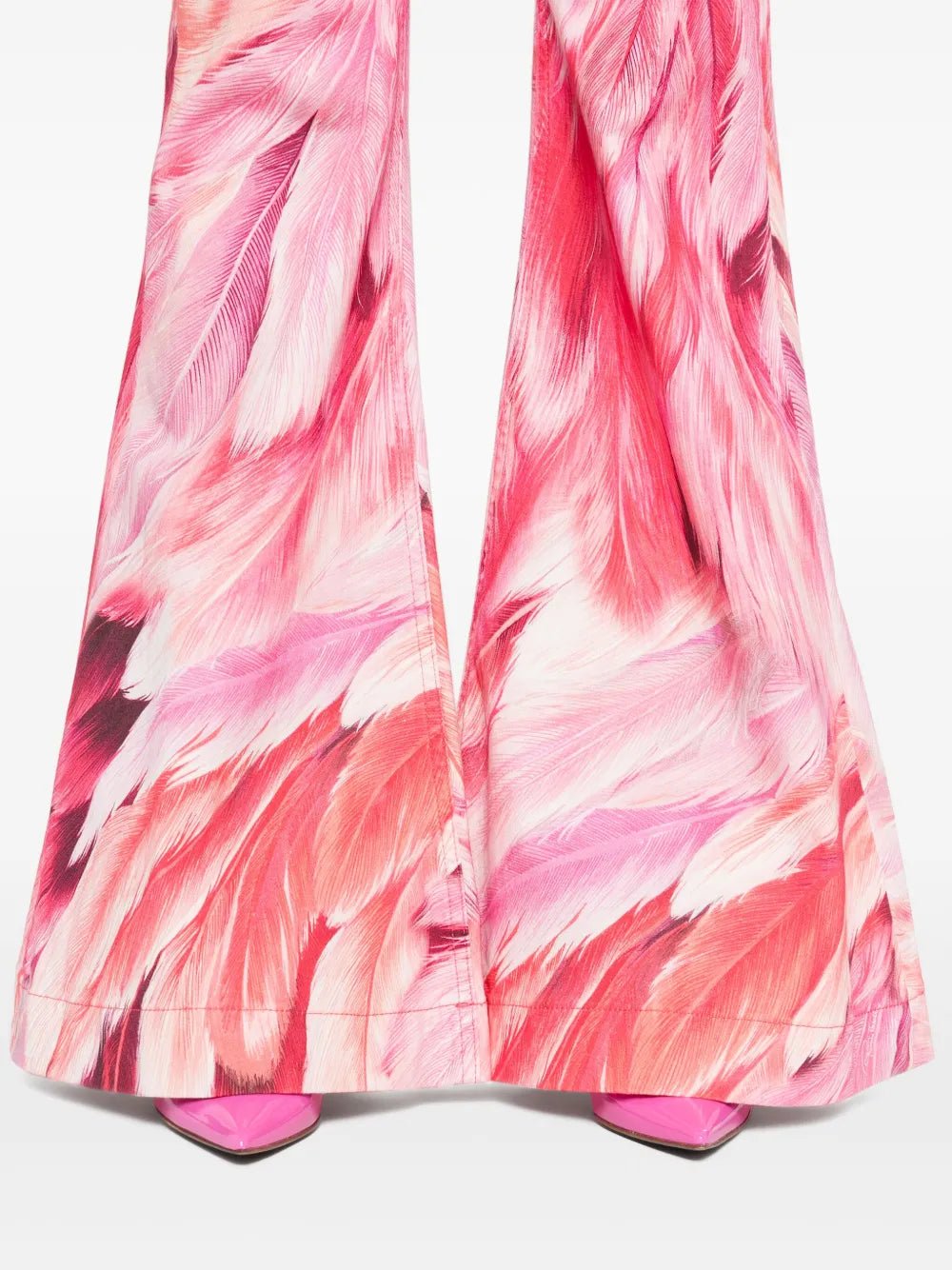 Roberto Cavalli plumage - print flared jeansRoberto Cavalli
