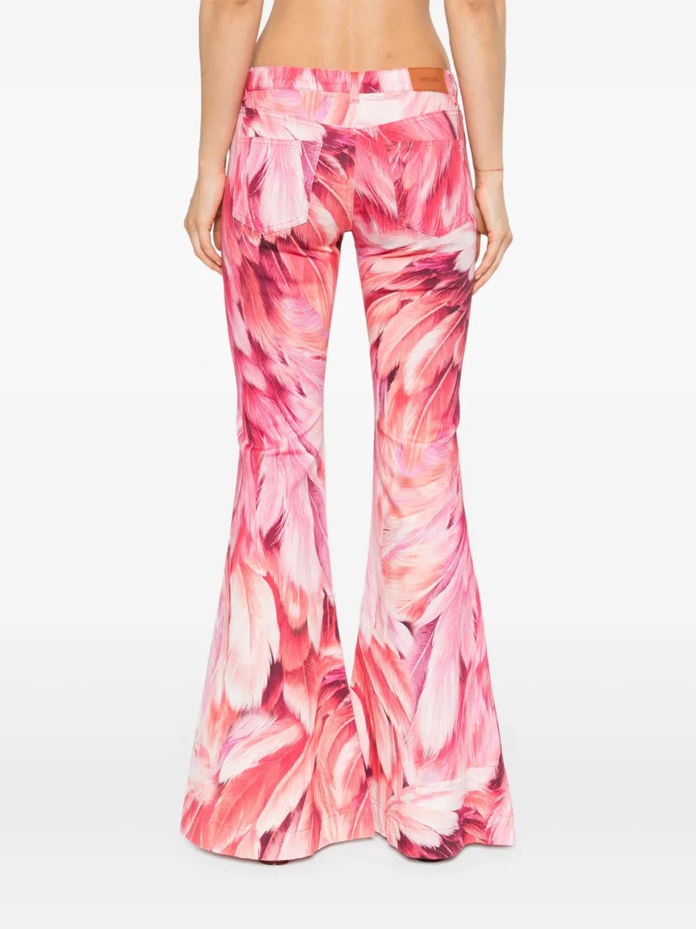 Roberto Cavalli plumage - print flared jeansRoberto Cavalli