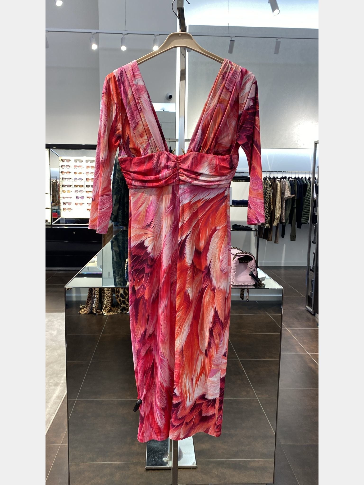 Roberto Cavalli plumage - print midi dressRoberto Cavalli