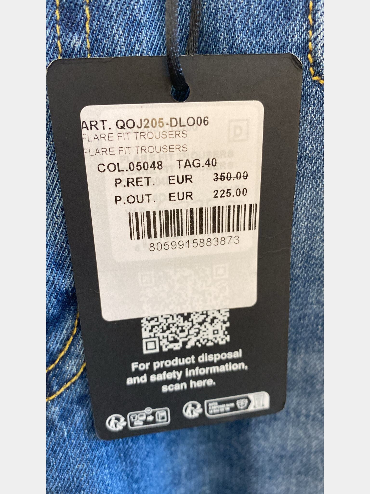 Roberto Cavalli spodnie damskie Flare Fit QOJ205 - DL006Roberto Cavalli