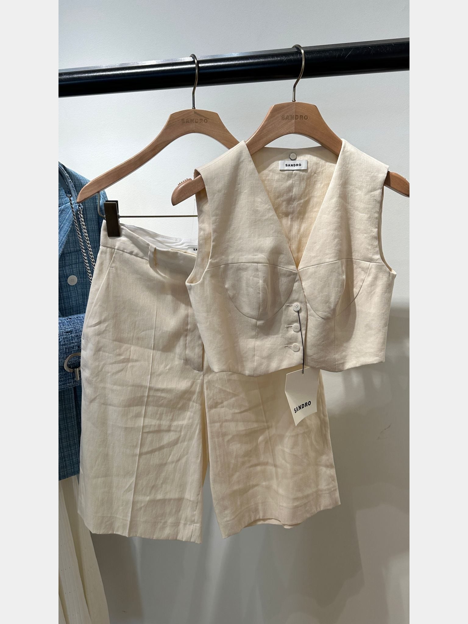 Sandro E24cangie Ecru VestSandro
